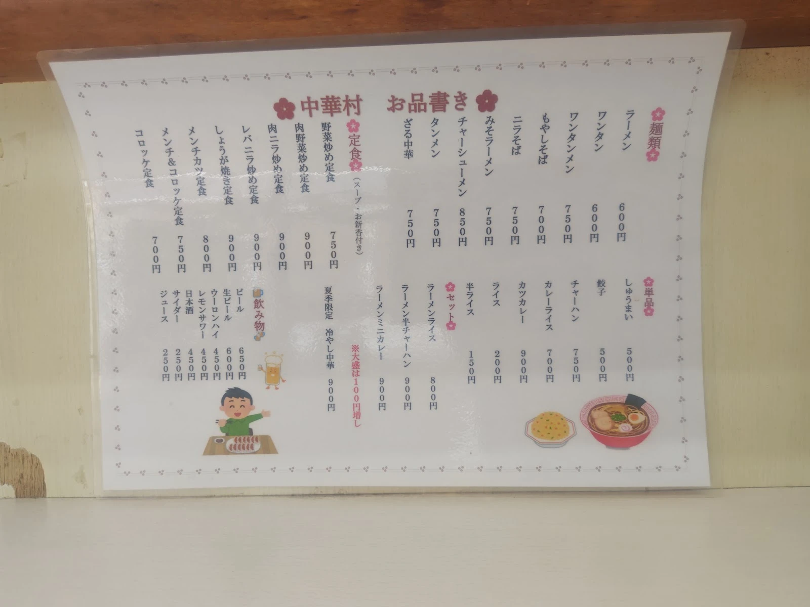 Ramen Chukamura (Nakamura) 菜單照片 9